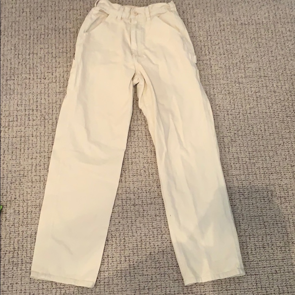 brandy melville cream carpenter pants